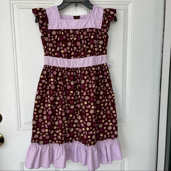 •American Girl• RETIRED Bitty Baby Floral/Bunny Pattern Dress - Size 7 - Picture 1 of 9
